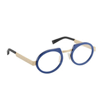 Load image into Gallery viewer, SEEOO Eyeglasses, Model: BigMetalGold Colour: Blue