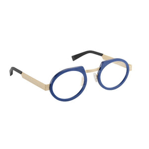 SEEOO Eyeglasses, Model: BigMetalGold Colour: Blue