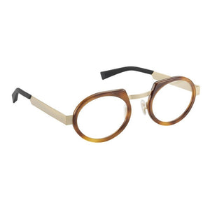 SEEOO Eyeglasses, Model: BigMetalGold Colour: Honey
