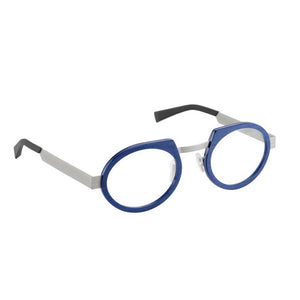 SEEOO Eyeglasses, Model: BigMetalPalladium Colour: Blue