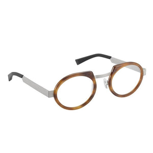 SEEOO Eyeglasses, Model: BigMetalPalladium Colour: Honey
