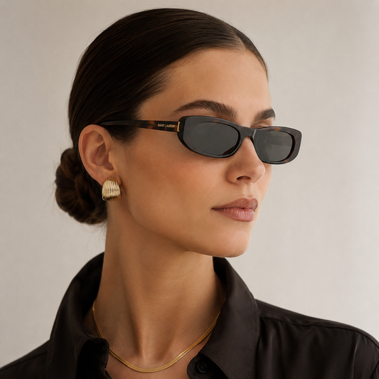 Saint Laurent Paris SS26 Eyewear: Dark Minimalism and Parisian Street Style Dominance