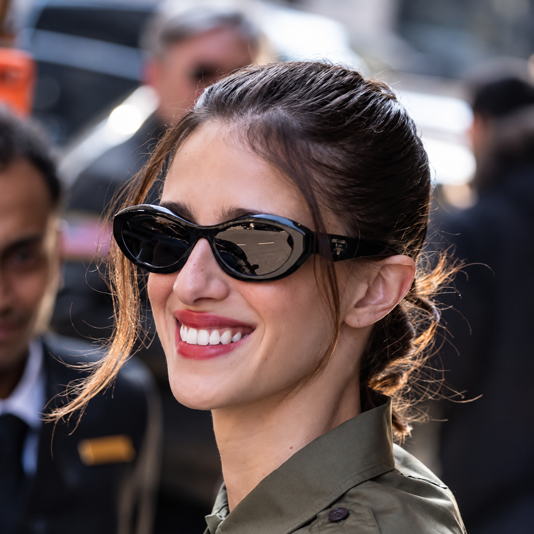 Off-Duty Architectural Glamour: Prada PR 26ZS Dominates 2026 Celebrity Street Style