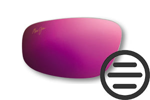 MAUI Sunrise is a rose lens with a rose gold mirror. It creates a gorgeous, unique plum color on the outer lens. It’s dark and boosts color, contrast, and depth perception for a vibrant visual experience.