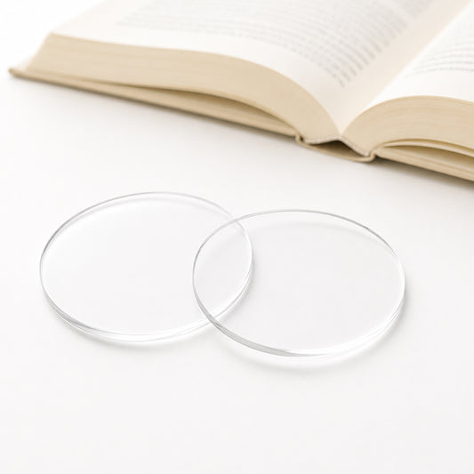 Prescription reading lenses for presbyopia, providing clear near vision and customizable for any eyeglass frame.
