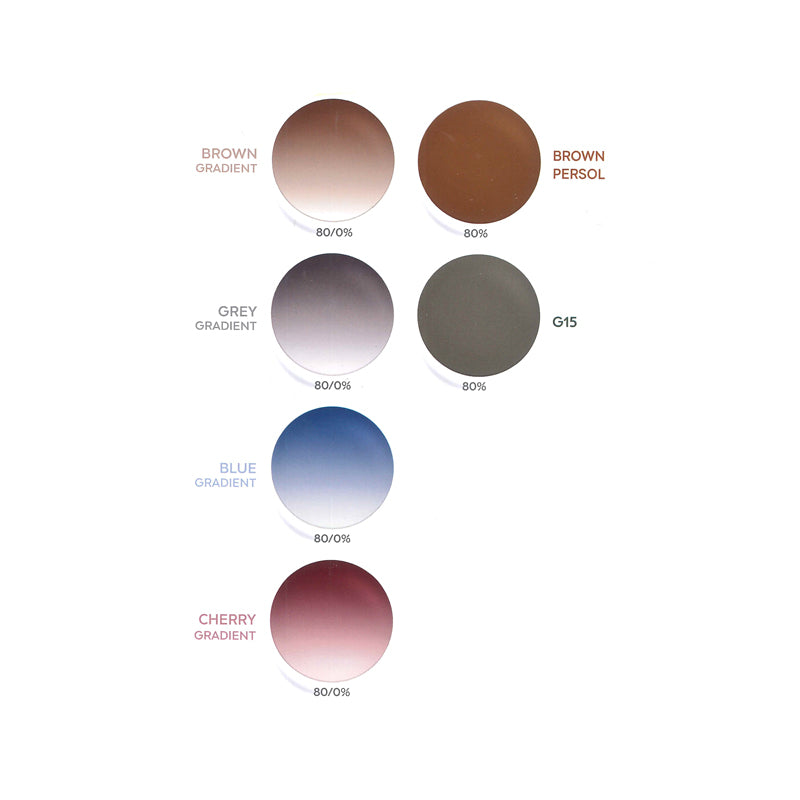 Color swatches with gradient shades labeled on a white background