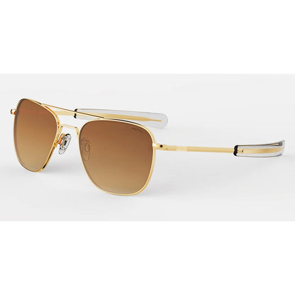 Randolph Sunglasses, Model: AVIATOR23K Colour: GoldCapeSand