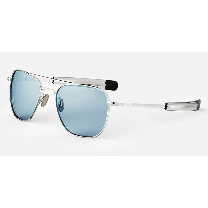 Randolph Sunglasses, Model: AVIATOR23K Colour: WhiteGoldBlueHydro