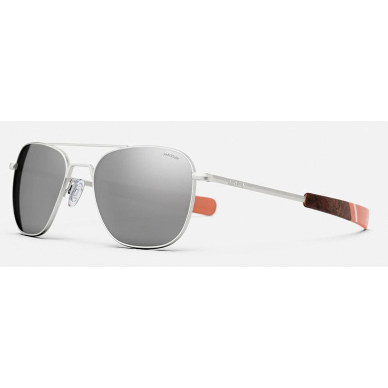 Randolph Sunglasses, Model: AVIATOR Colour: SatinSilverSilverMirror