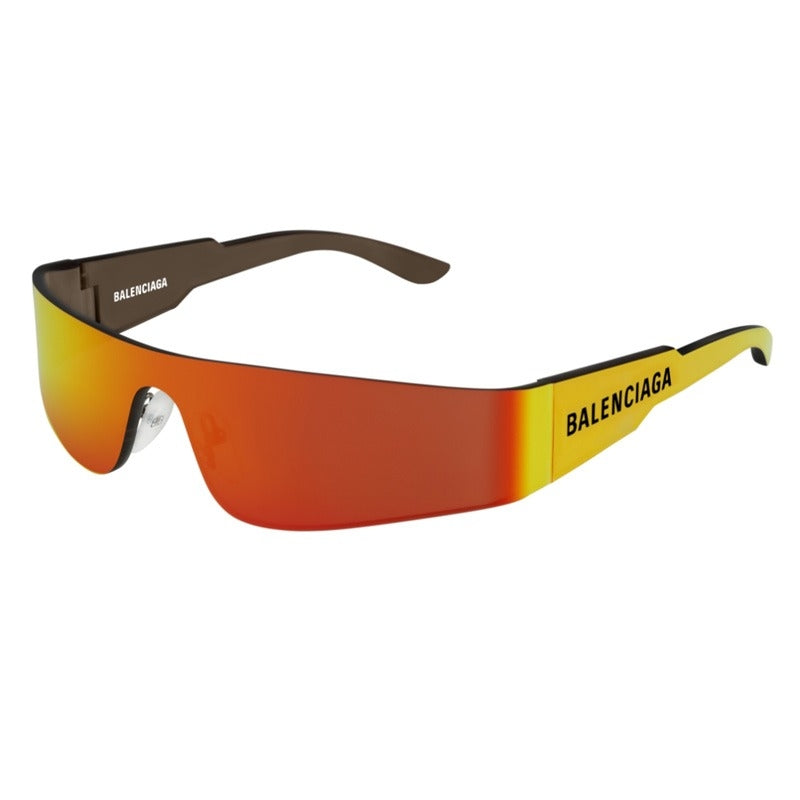 バレンシアガ BB0041S 014 サングラス ノーズパッド ブルー クリア Balenciaga Bb0041s Unisex Blue Shield Sunglasses – Otticanet