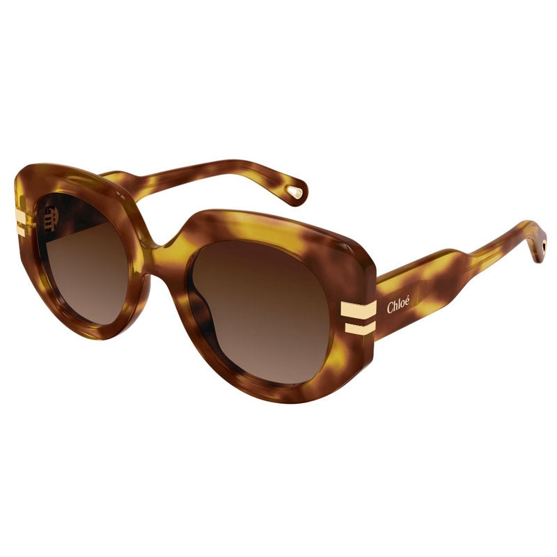 美品　Chloé ブラウン・トータス メガネ Chloe CH0257S – giarre.com