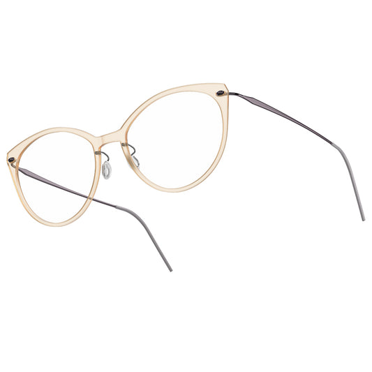 Front: C21M (Semi-transparent cream) / 803Temple: PU14 (Glossy Pink Grey)