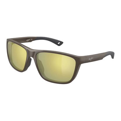 Maui Jim Makoi MM367038 Matte Solid Brown Sunglasses