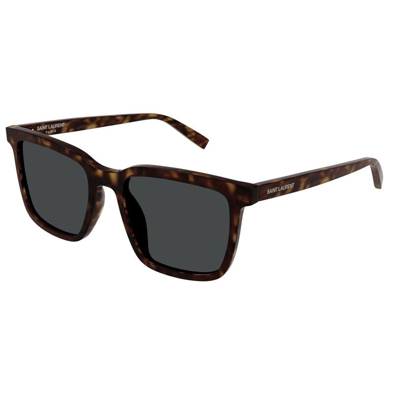 SAINT LAURENT PARIS サンローランパリ SUNGLASSES スクエア サングラス ブラック/ブラウン SL500 Saint Laurent Paris SL500 – giarre.com