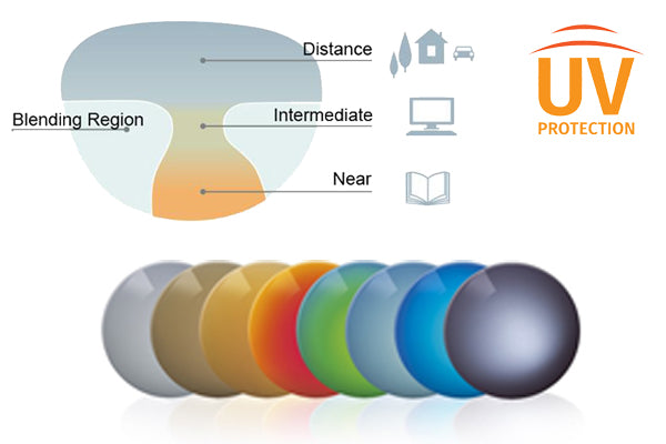Gafas de sol progresivas con tinte de lente original